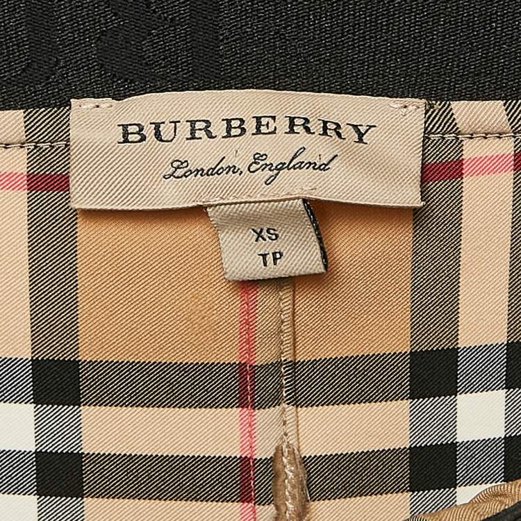 Pre Owned Burberry Brown Novacheck Print Jersey Belvoir Leggings XS