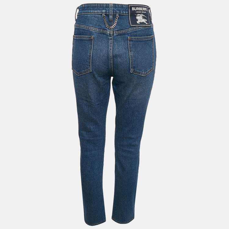 Pre Owned Burberry Blue Denim Washed Jeans M Waist 28"