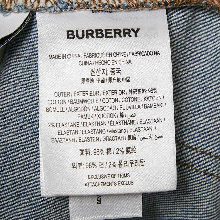 Pre Owned Burberry Blue Denim Washed Jeans M Waist 28"