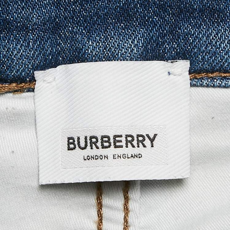 Pre Owned Burberry Blue Denim Washed Jeans M Waist 28"
