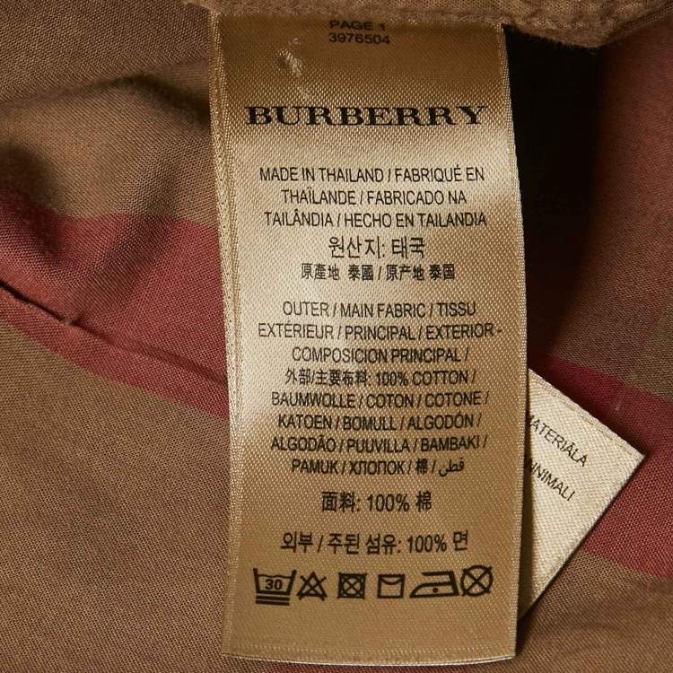Pre Owned Burberry Brown Tartan Check Cotton Button Front Shirt M