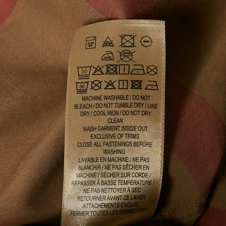 Pre Owned Burberry Brown Tartan Check Cotton Button Front Shirt M
