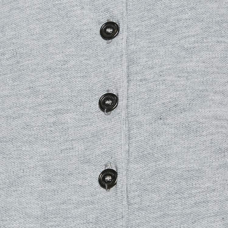 مملوكة مسبقًا Burberry Brit Checks Detail Collar Cotton Pique T-Shirt M