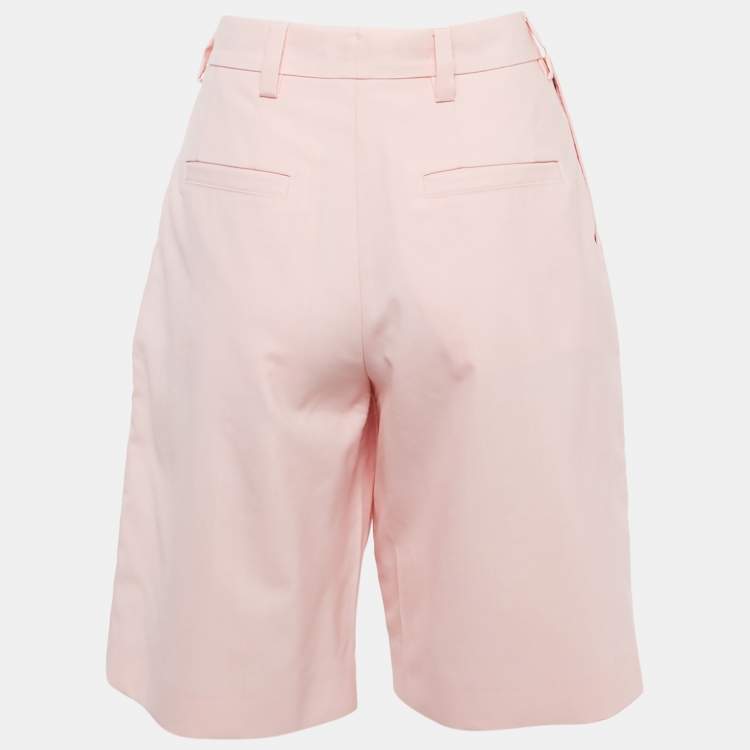 Pre Owned Burberry Pink Cotton Bermuda Shorts M