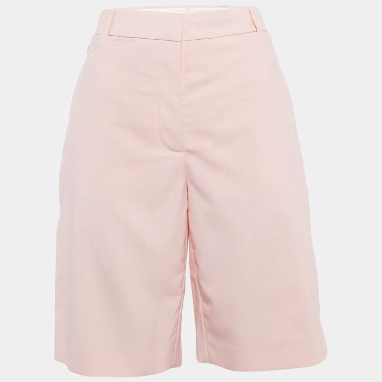 Pre Owned Burberry Pink Cotton Bermuda Shorts M