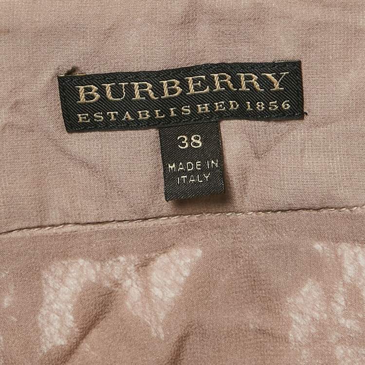 Pre Owned Burberry Brown Ribbon Work Tulle Short Skirt S