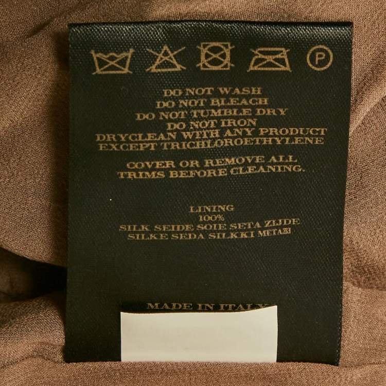 Pre Owned Burberry Brown Ribbon Work Tulle Short Skirt S