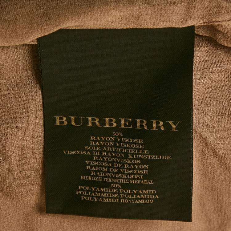 Pre Owned Burberry Brown Ribbon Work Tulle Short Skirt S