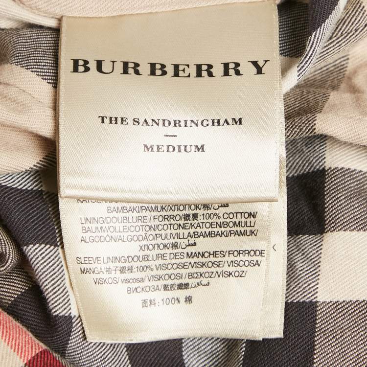 Pre Owned Burberry Beige Gabardine Trench Coat M