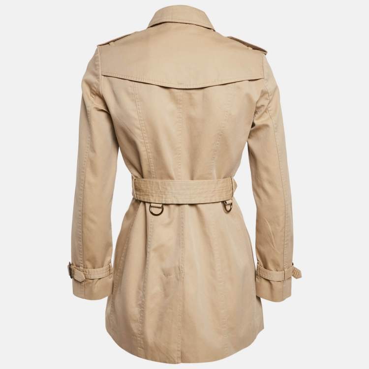 Pre Owned Burberry Beige Gabardine Trench Coat M