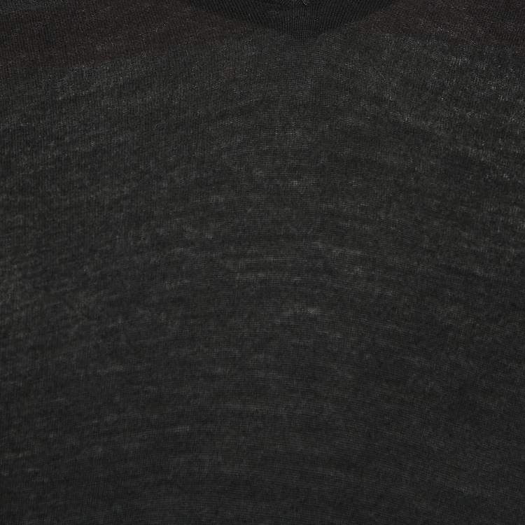 Pre Owned Burberry Black Modal Jersey Layered T-Shirt M