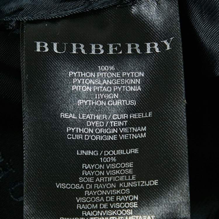 Pre Owned Burberry Prorsum Studded Python Leather Moto Jacket M