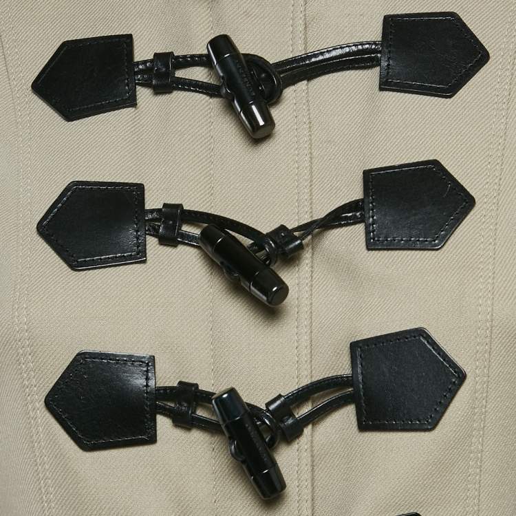 Pre Owned Burberry Beige Gabardine Duffle Jacket S