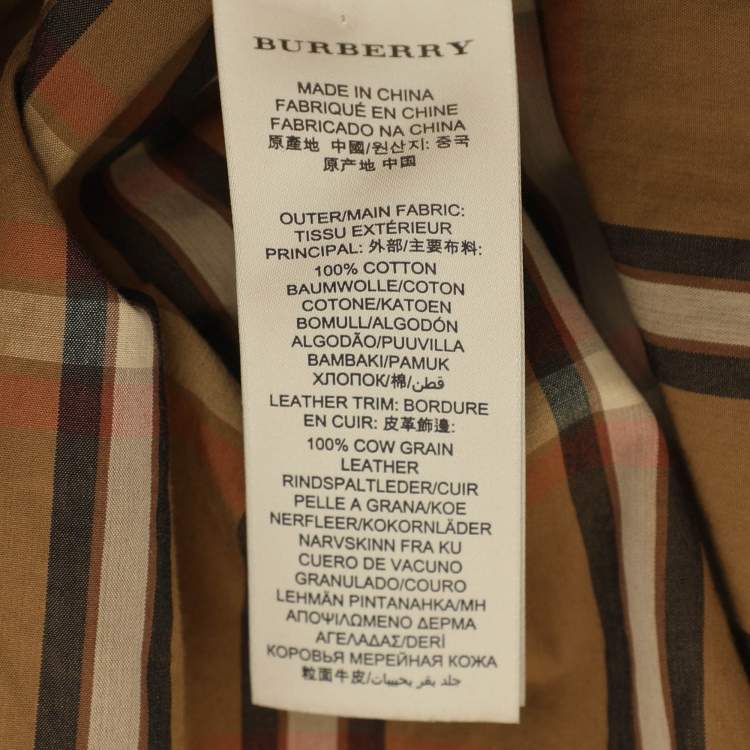 Pre Owned Burberry Brown Check Cotton Dress M