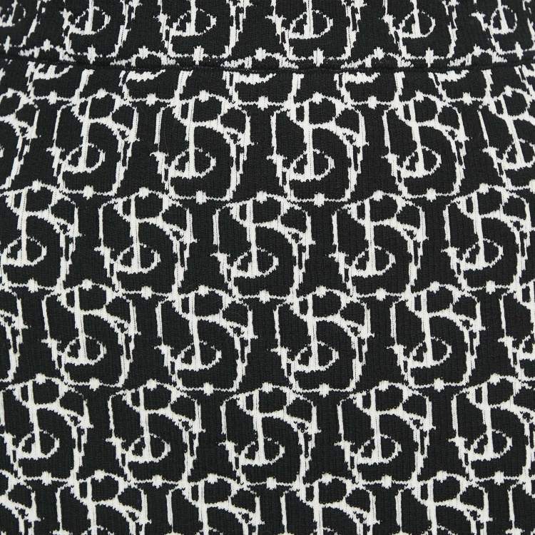 Pre Owned Burberry Black Jacquard Knit B-Charm Mini Skirt XS