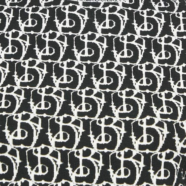 Pre Owned Burberry Black Jacquard Knit Turtle Neck B-Charm Sweater XS