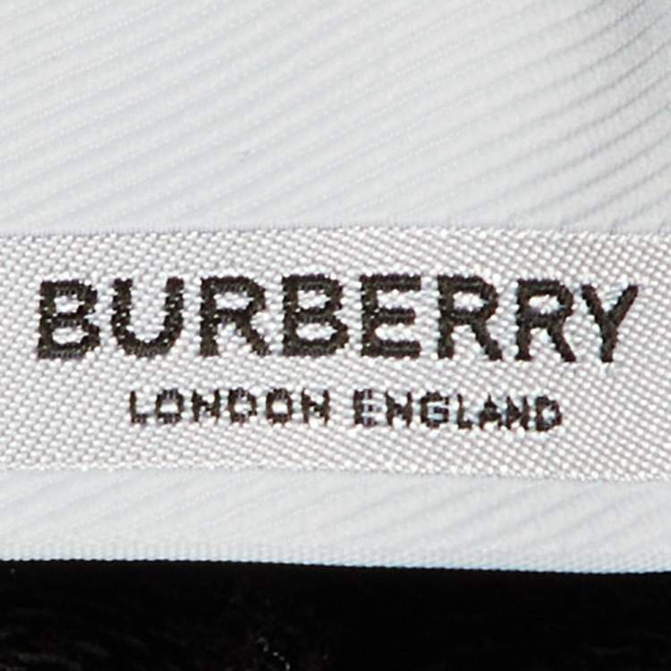 Pre Owned Burberry Black Logo Strip Detail Cotton Knit Joggers M