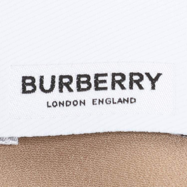 Pre Owned Burberry Beige Pleated Chiffon Midi Skirt XS