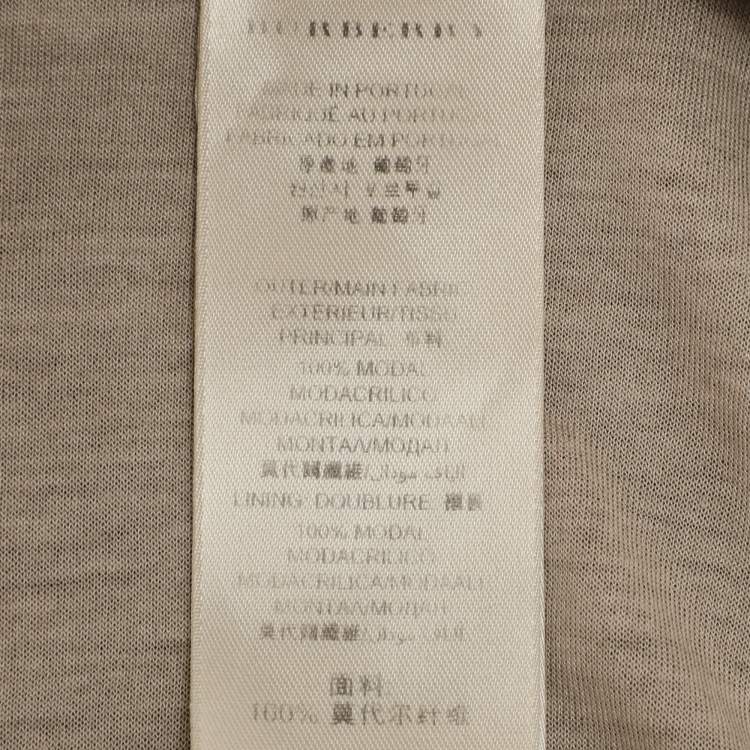 Pre Owned Burberry Black Modal Reversible Open Front Cardigan M