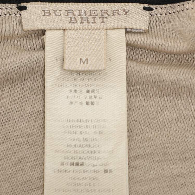 Pre Owned Burberry Black Modal Reversible Open Front Cardigan M