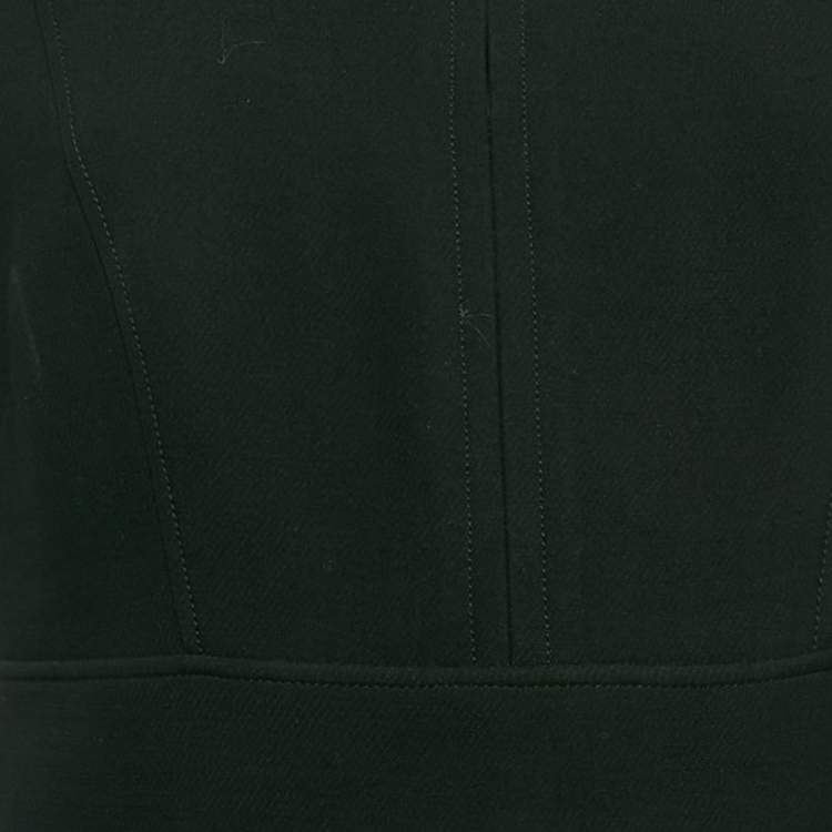 Pre Owned Burberry Black Wool Pocket Detail Sleeveless Tunic Top M