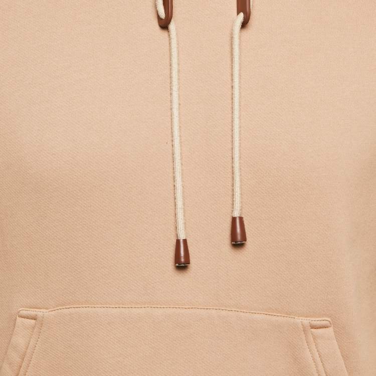 Pre Owned Burberry Beige Vintage Check Patterned Cotton Hoodie XS