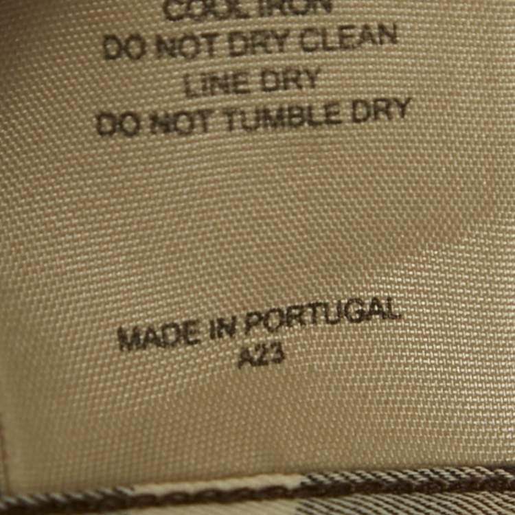 Pre Owned Burberry Brown Checks Cotton Long Sleeve Shirt S