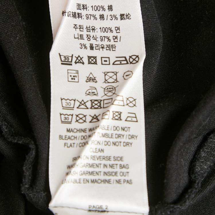 Pre Owned Burberry Black Carrick Checks Jersey T-Shirt S