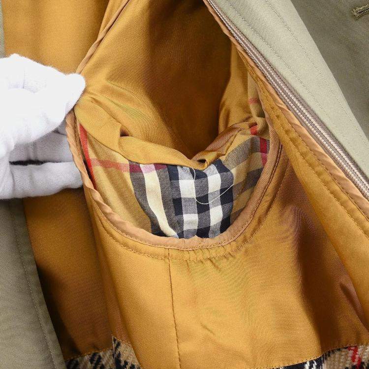 Pre Owned Burberrys Trench Coat Khaki Size L