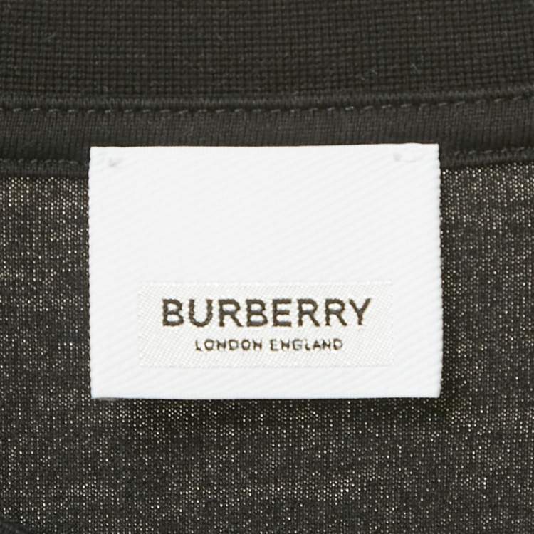 Pre Owned Burberry Black Cotton Nova Check Pocket T-Shirt M