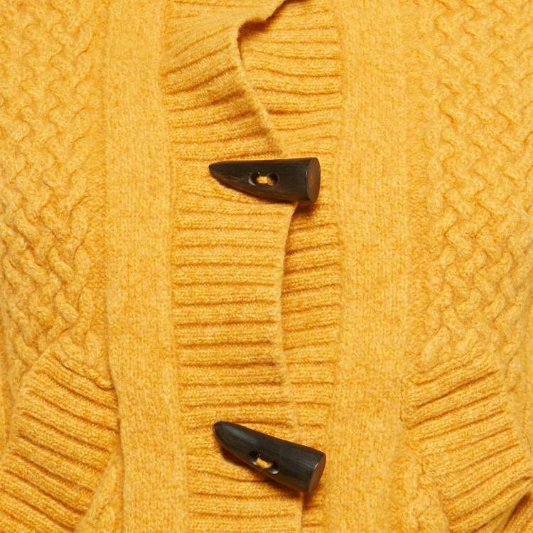 Pre Owned Burberry Mustard Wool Turtle Neck Long Sleeve Sweater L