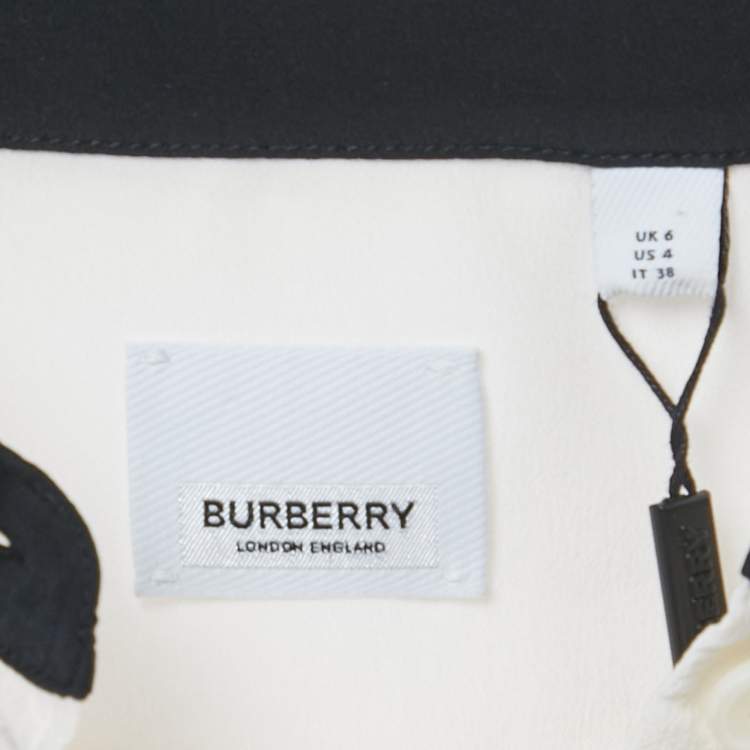 Pre Owned Burberry Natural White Button Front Annette Shirt S