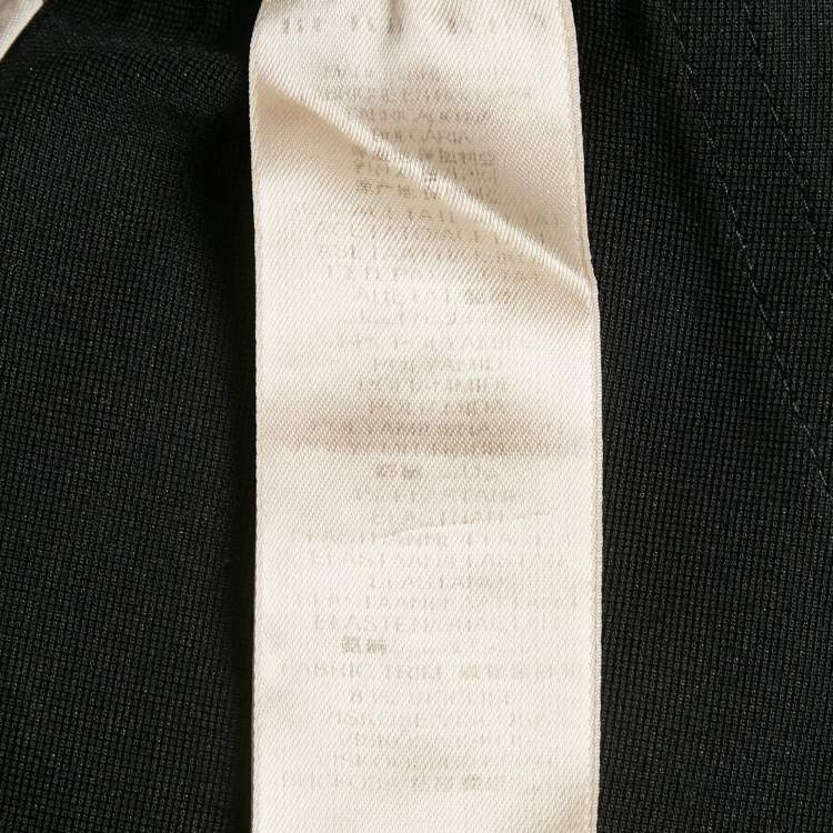 Pre Owned Burberry Black Mesh Trim Jersey Pencil Skirt M