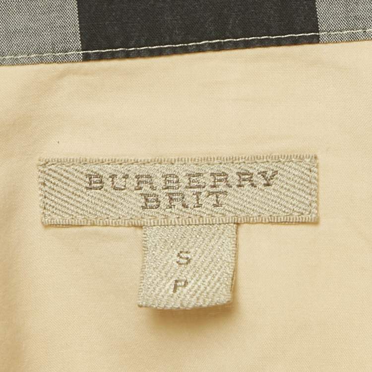 مملوكة مسبقًا Burberry Brit Beige Checks Cotton Tunic S