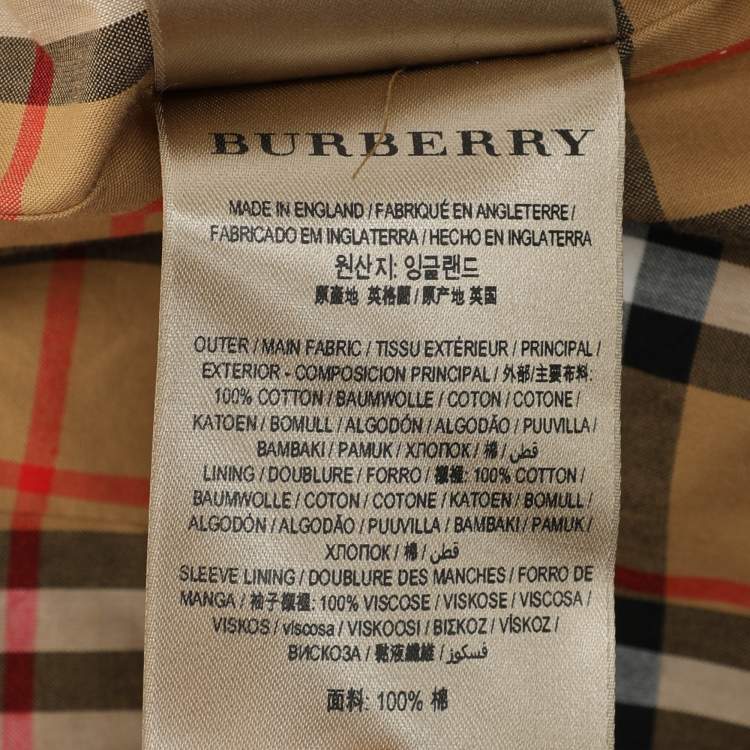 مملوكة مسبقًا Burberry Beige Cotton Trench Coat L