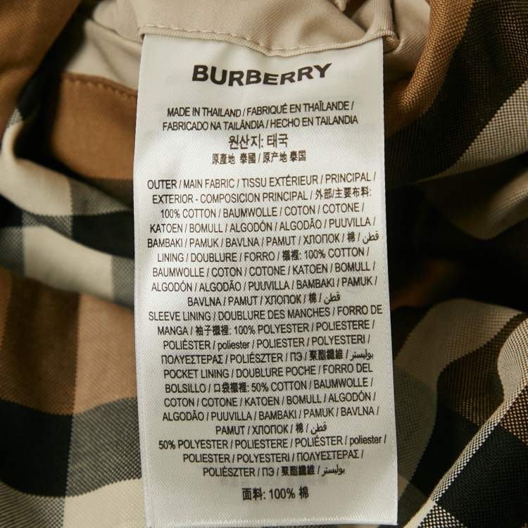 Pre Owned Burberry Beige Cotton Double Breasted Trench Coat L