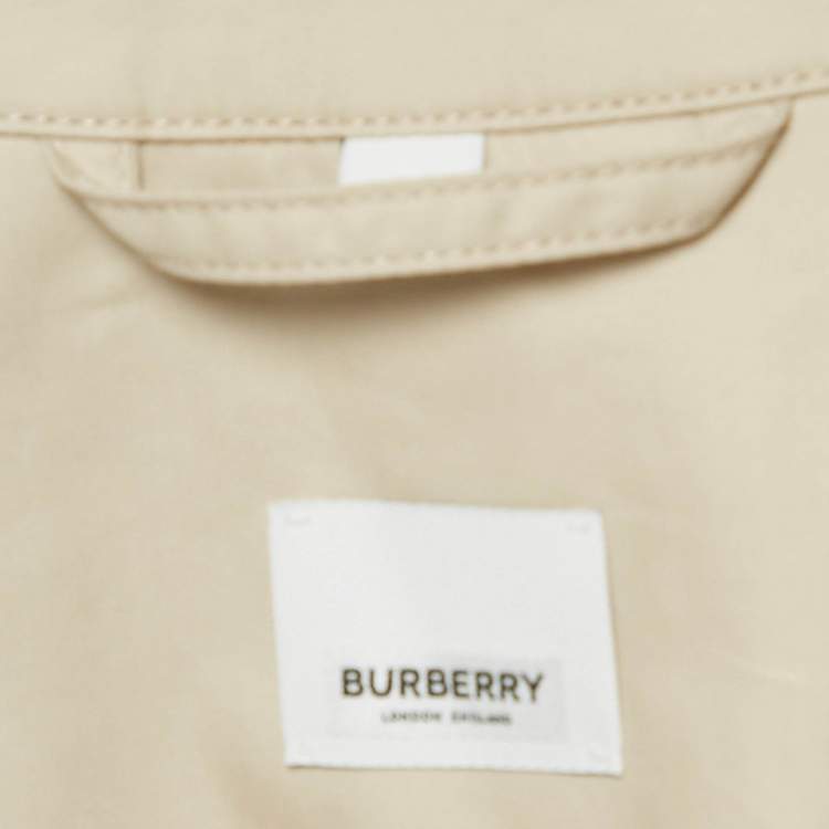 Pre Owned Burberry Beige Cotton Double Breasted Trench Coat L