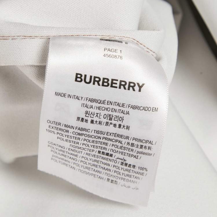 Pre Owned Burberry Beige Synthetic Split Hem Pencil Skirt S 
