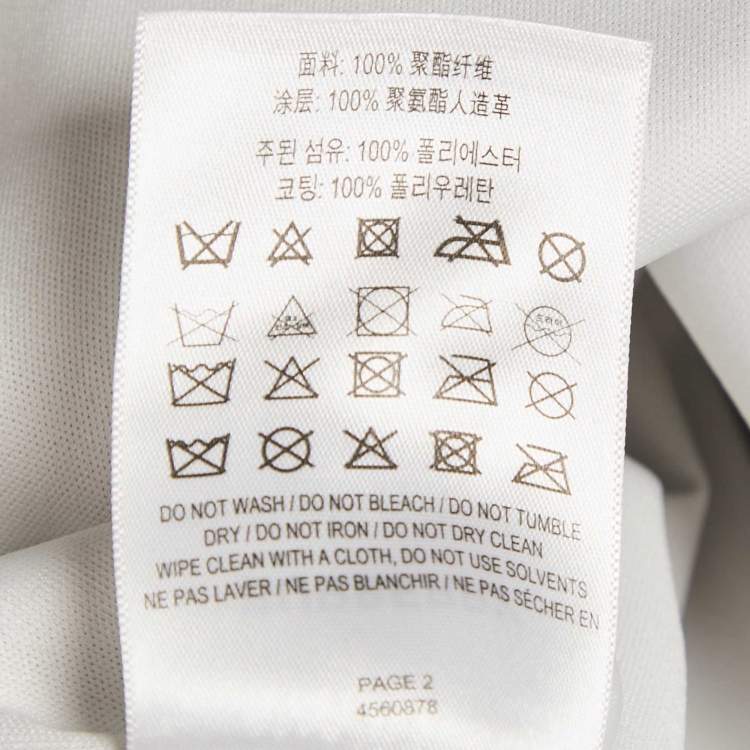 Pre Owned Burberry Beige Synthetic Split Hem Pencil Skirt S 