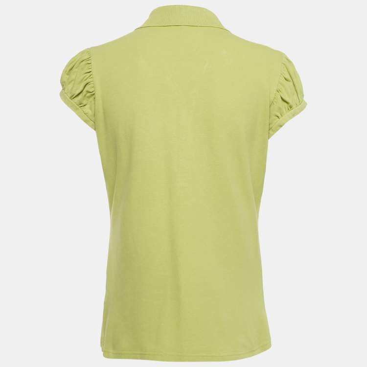 مملوكة مسبقًا Burberry Green Pique Polo T-Shirt M