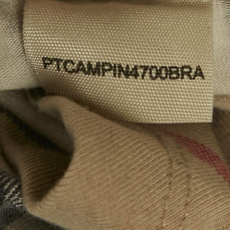 Pre Owned Burberry Beige Nova Check Pattern Jersey Top M 