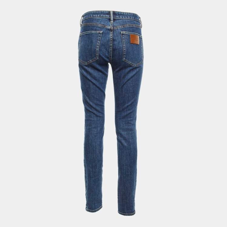 مملوكة مسبقًا Burberry Blue Denim Mid Rise Skinny Jeans M/Waist 33"