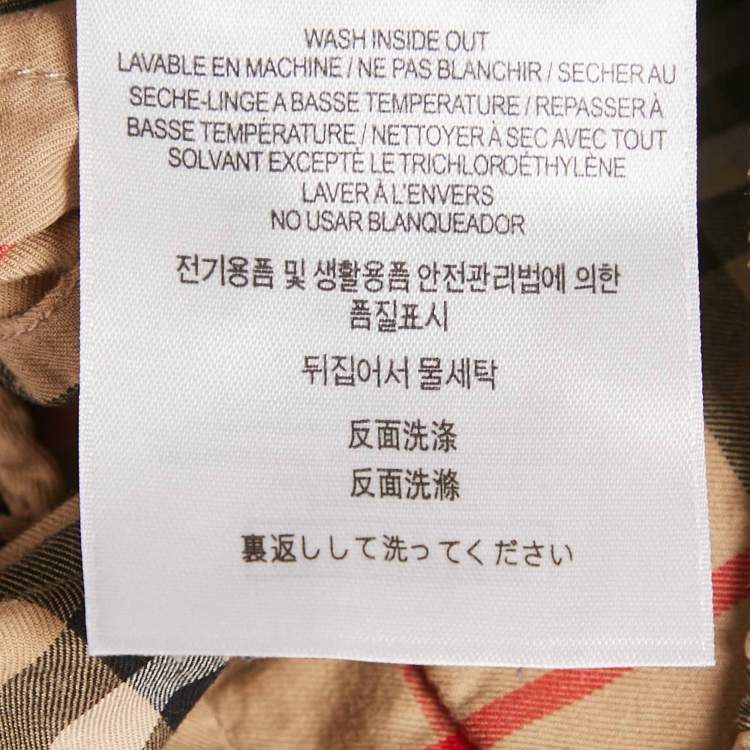Pre Owned Burberry Beige Check Print Cotton Shorts XS 