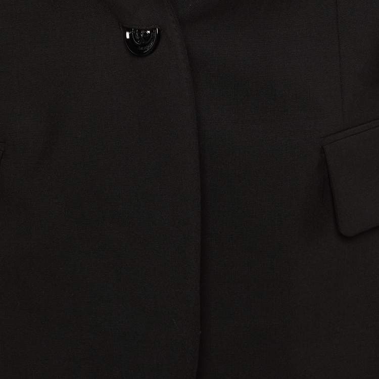 Pre Owned Burberry Black Wool Tailored Blazer L