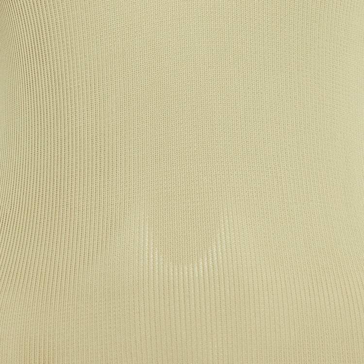 Pre Owned Burberry Sage Green Stretch Knit Midi Dress S