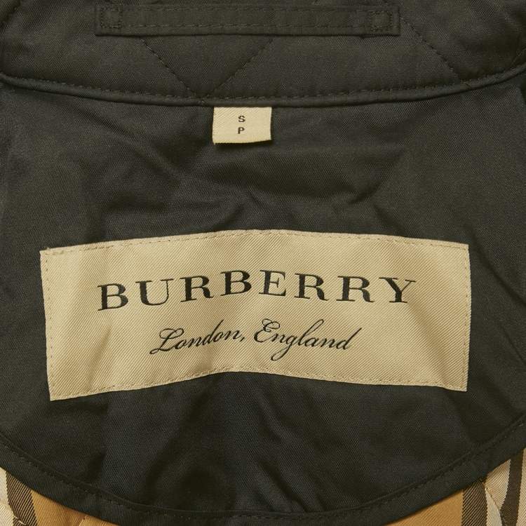 Pre Owned Burberry Black Synthetic Diamond Quilted Jacket S