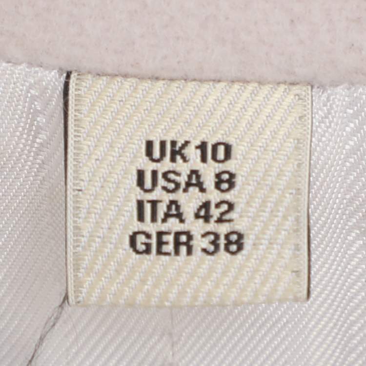 Pre Owned Burberry Grey Wool Blend Short Trench Coat M