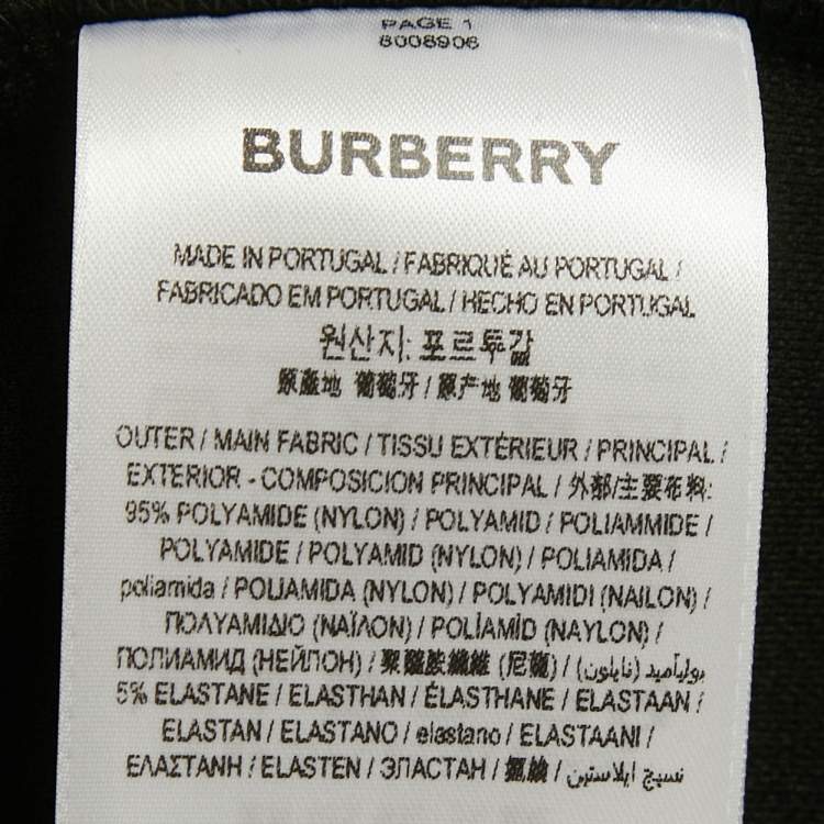 Pre Owned Burberry Black TB Embroidered Crepe Gresham Drawstring Trousers S