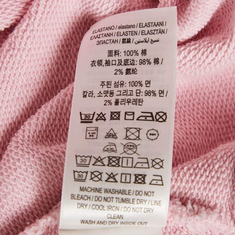 مملوكة مسبقًا Burberry Pink Logo Print Cotton Crew Neck Sweatshirt XL