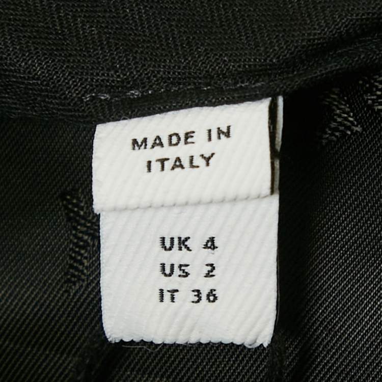 Pre Owned Burberry Black Jersey Zip Detail Cut-Out Pants XS